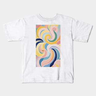 Hilma's Colorful Reverie: Abstract Whimsy Kids T-Shirt